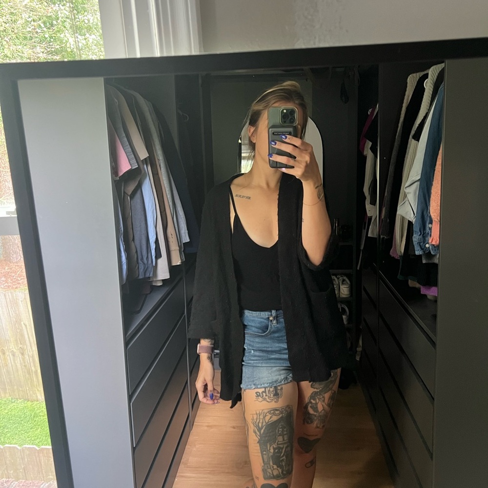 Ecote Black Knit Cardigan